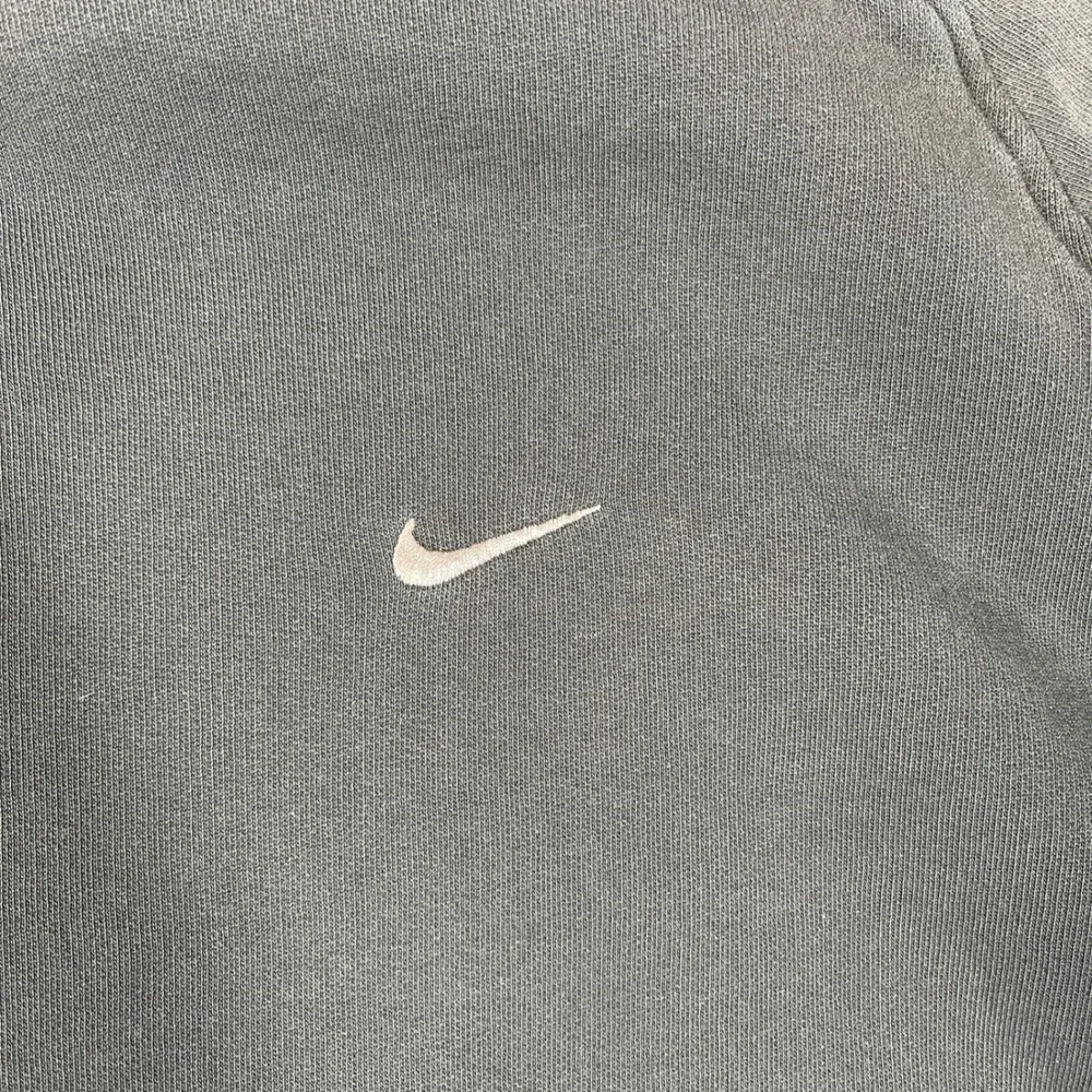 Vintage Nike Y2K Sweatshirt Mens Large Black Raglan Embroidered Swoosh Crewneck